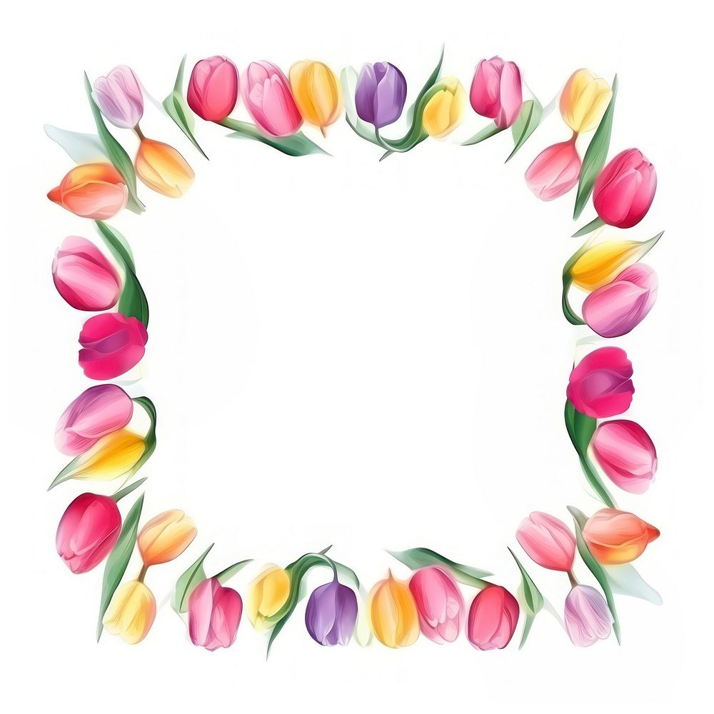 Frame glitter tulips graphics dessert blossom.