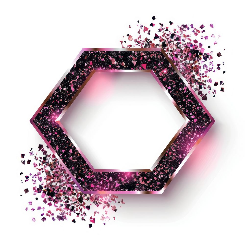 Frame glitter pentagon shape accessories accessory purple.