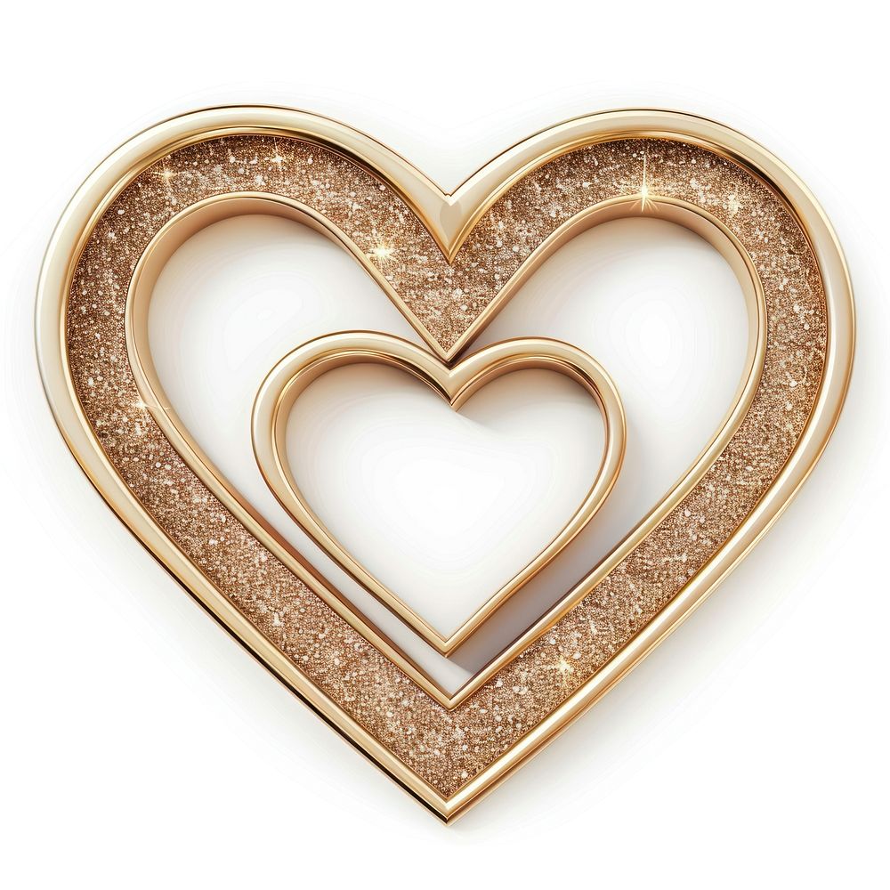 Frame glitter two heart shape accessories accessory jewelry.