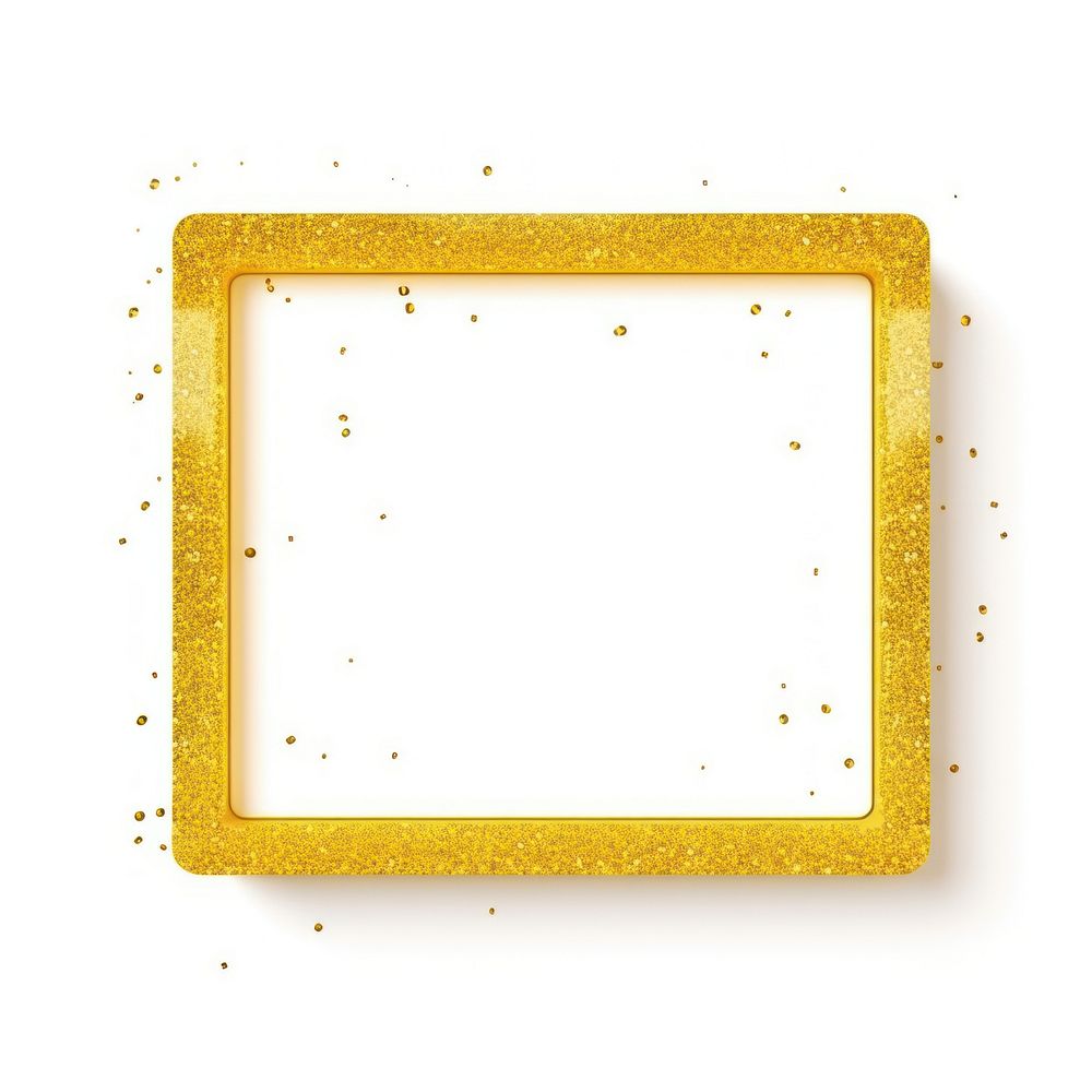 Frame glitter vintage rectangular shape paper white board.