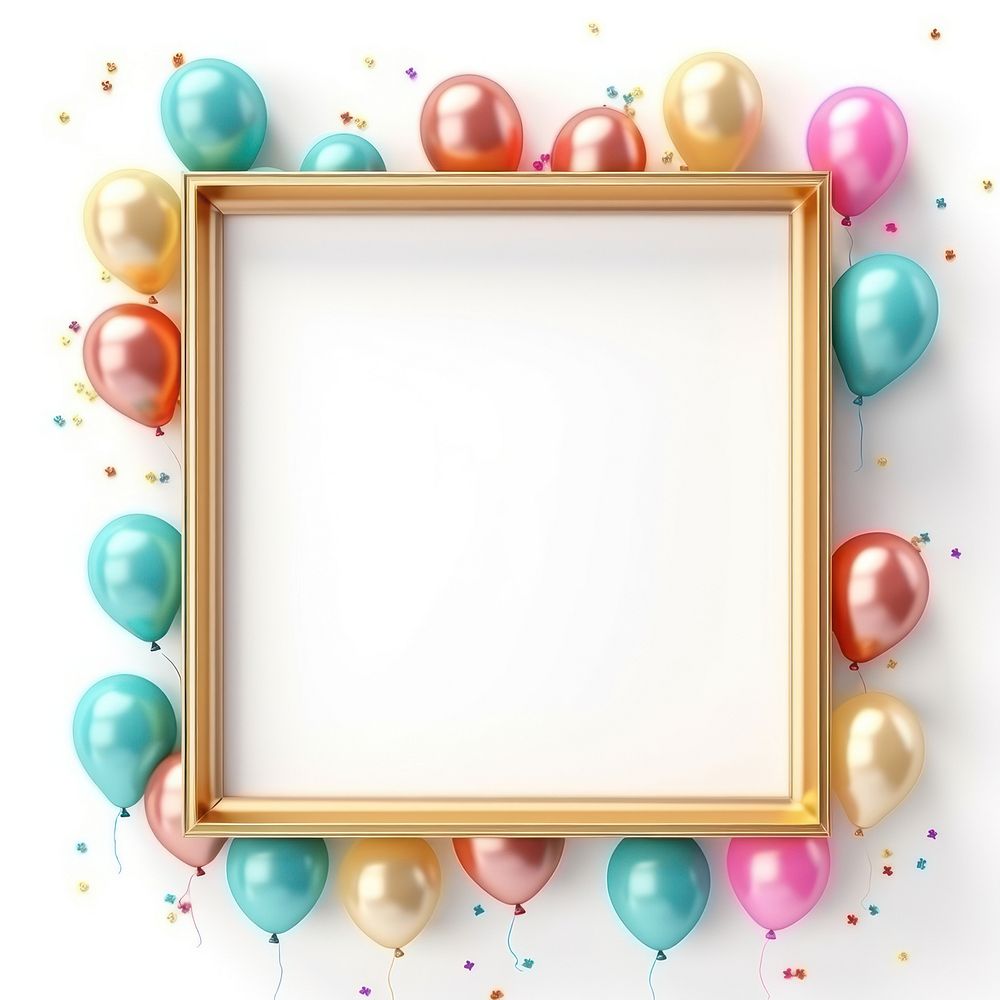 Frame glitter ballons painting balloon art.