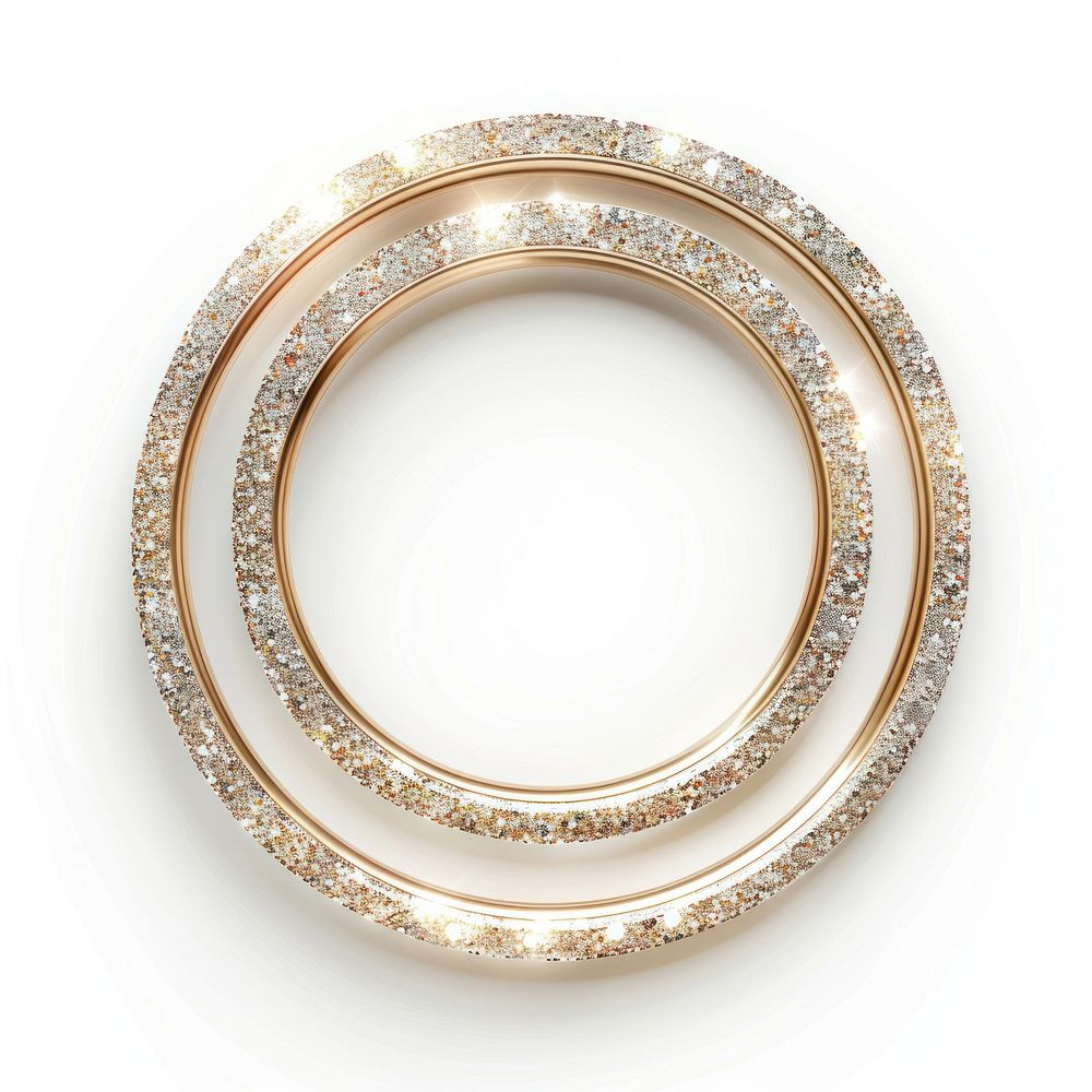 Frame glitter two circle shape accessories accessory ornament.