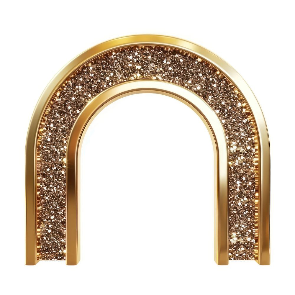 Frame glitter arch pillar shape gold architecture accessories.