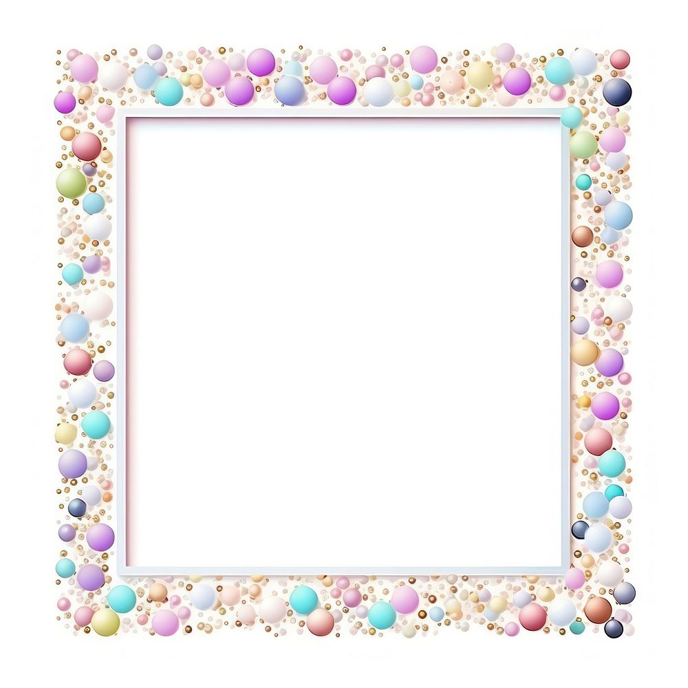 Frame glitter pearls white board photo frame.