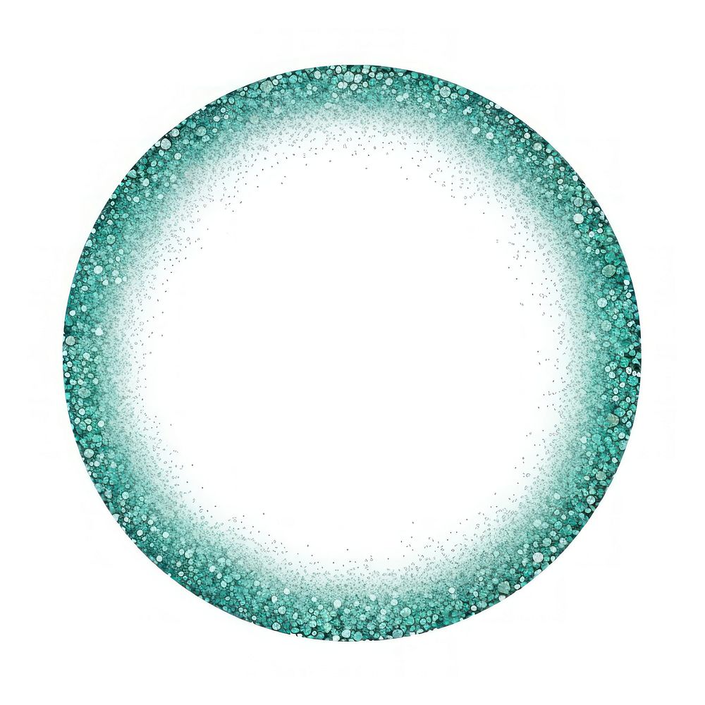 Frame glitter round turquoise jacuzzi sphere.
