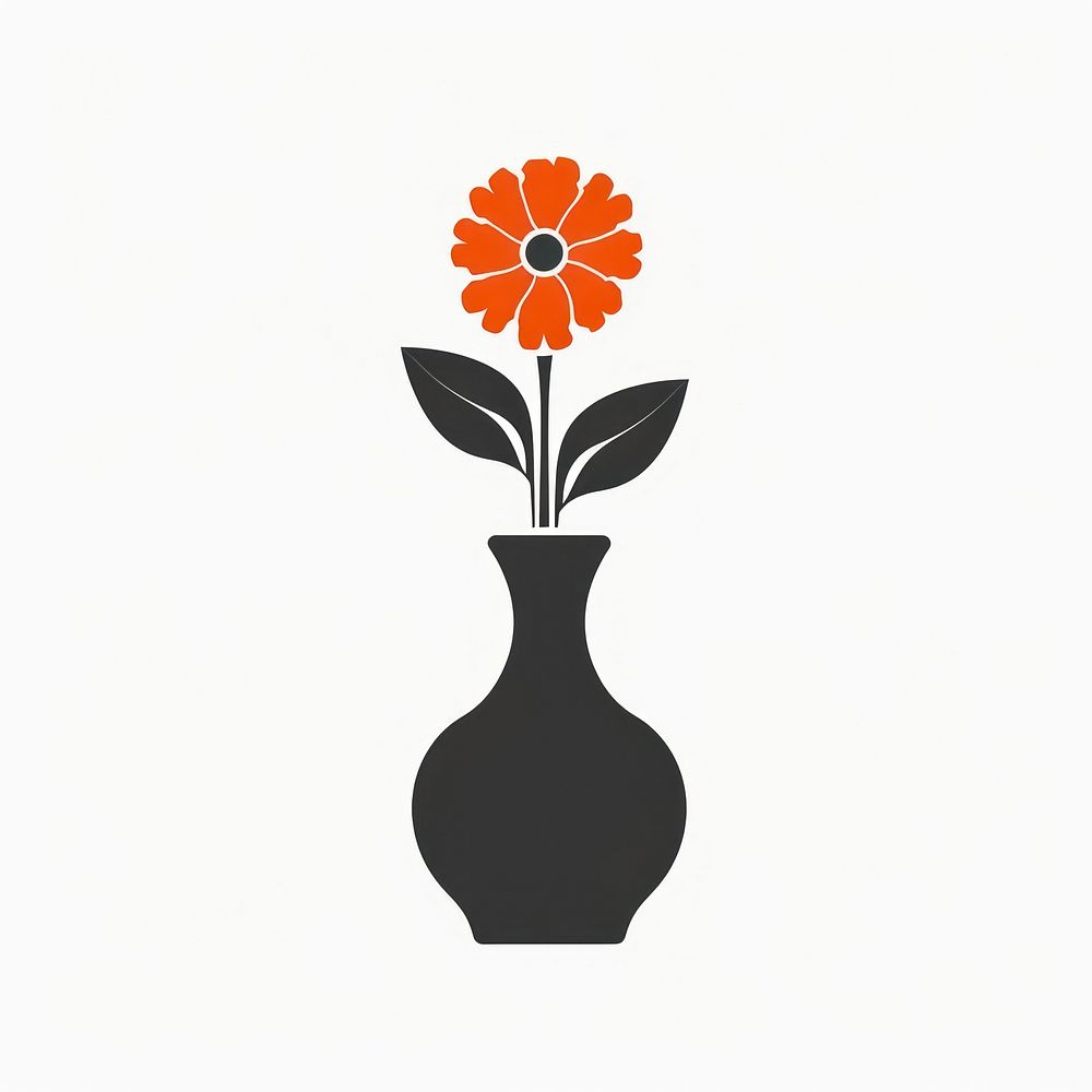 A vase with marigold flower asteraceae pottery blossom.