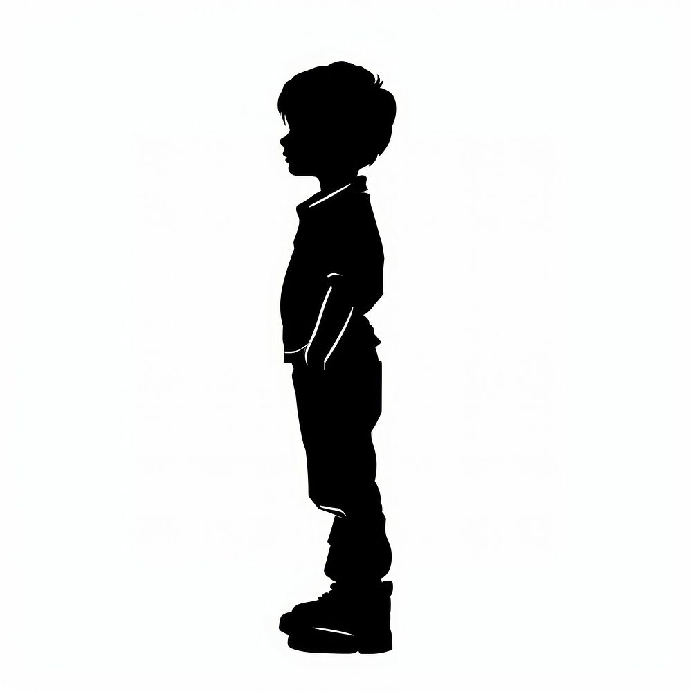 A boy silhouette clothing apparel.