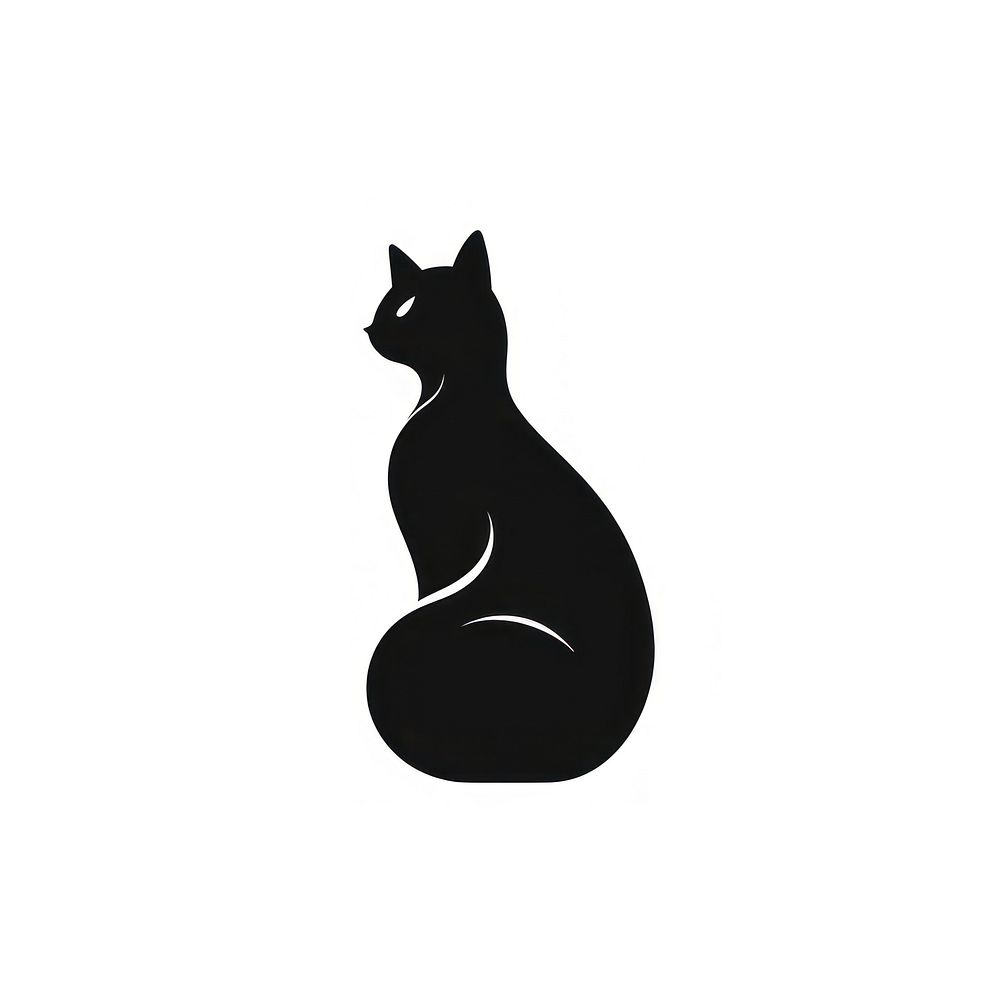 A cat silhouette stencil animal.
