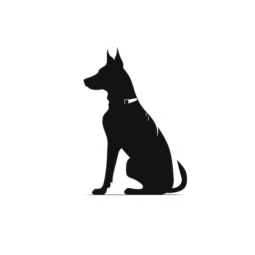 A dog silhouette stencil animal.