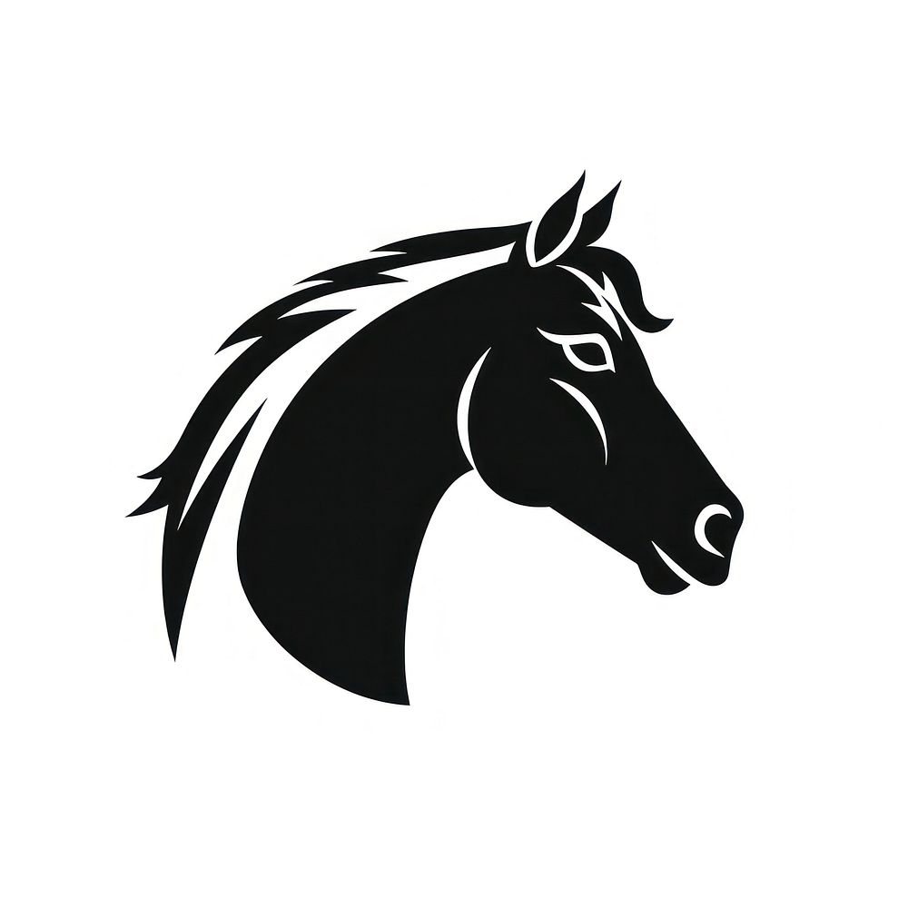 A horse silhouette logo kangaroo.