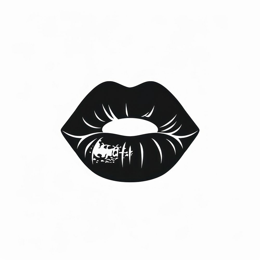 A lips logo stencil.