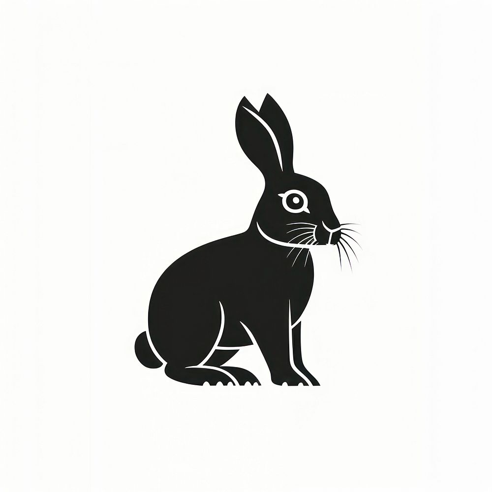 A rabbit stencil animal mammal.