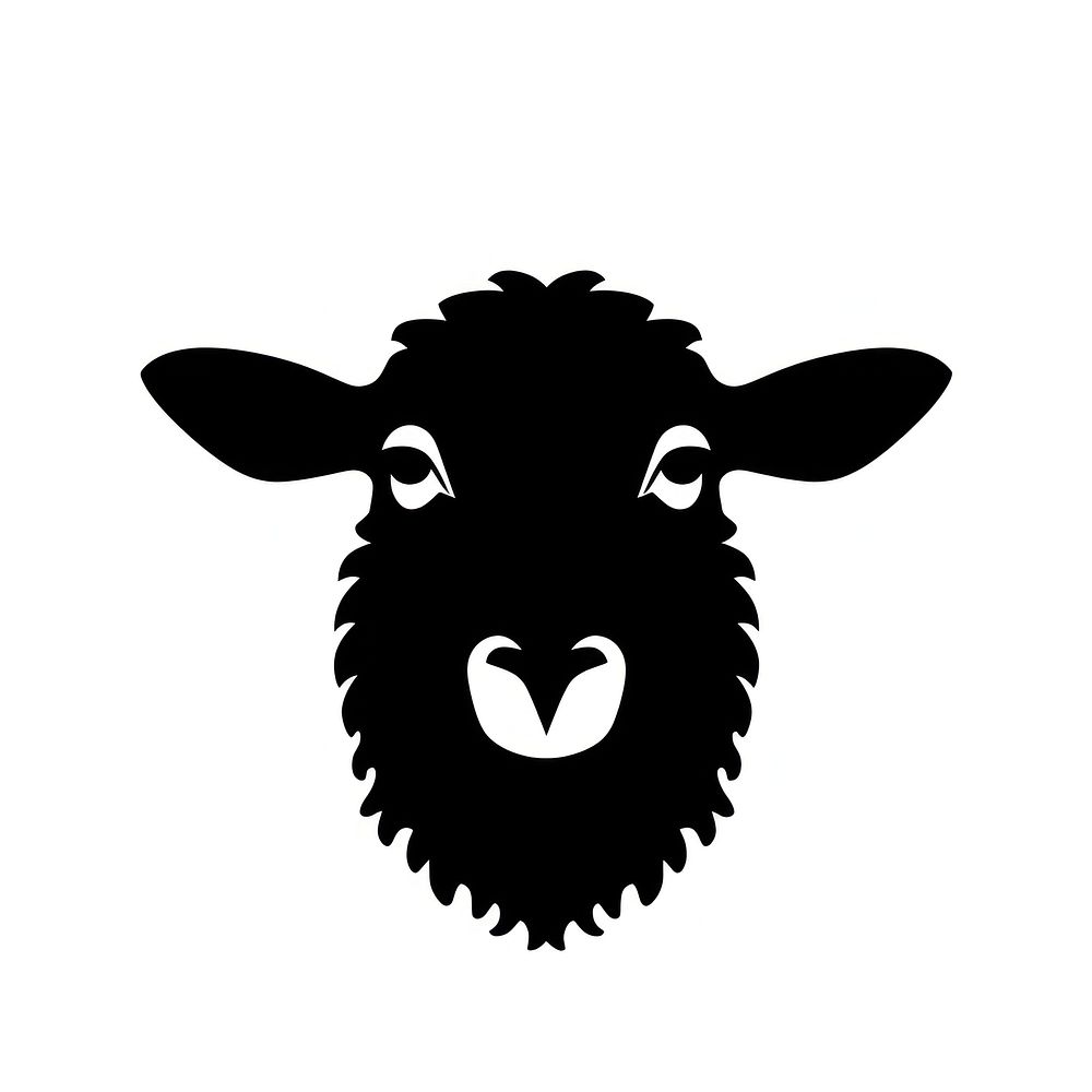 A sheep silhouette livestock stencil.