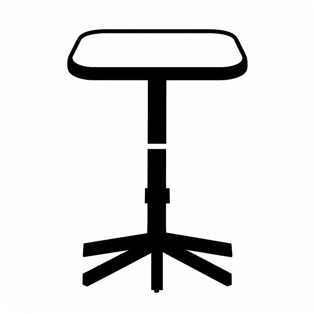 A small table furniture symbol cross.