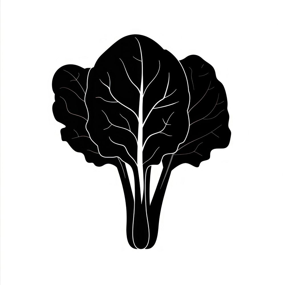 A spinach vegetable produce stencil.