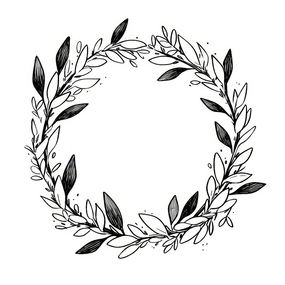 A christmas wreath illustrated graphics drawing.