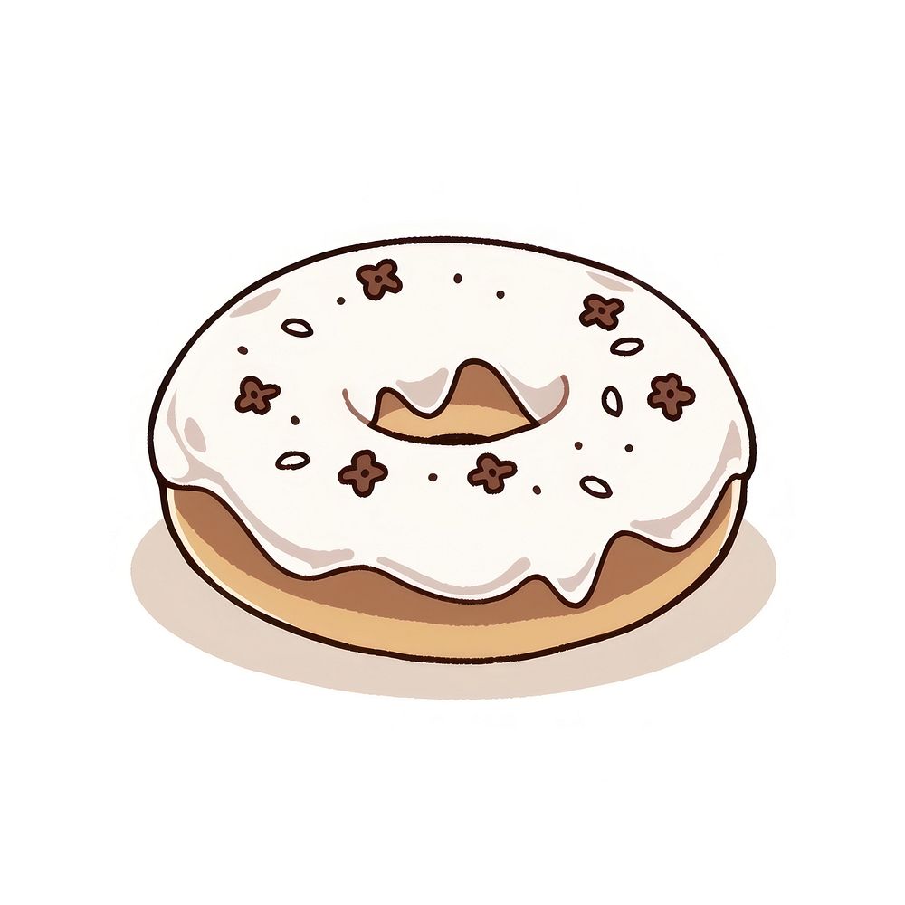 A cookie and cream donut confectionery dessert sweets.