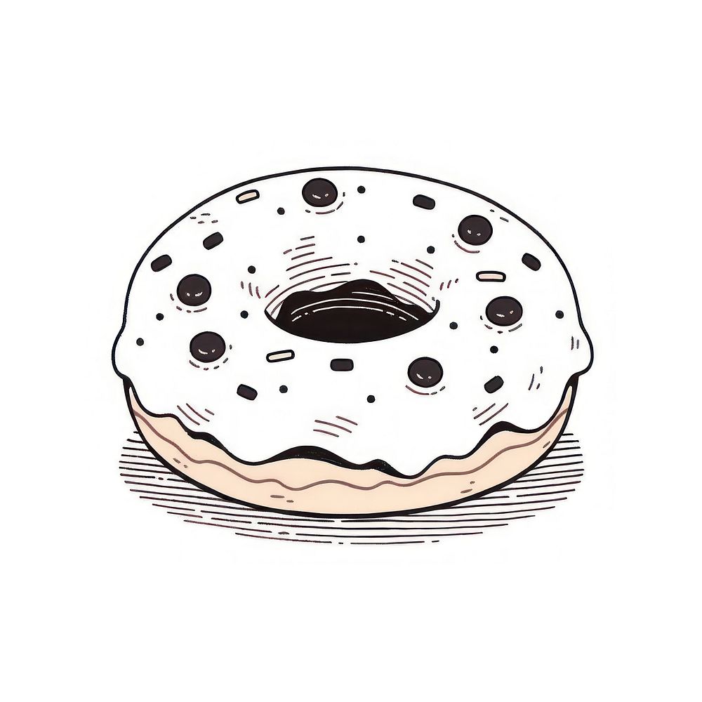 A cookie and cream donut confectionery sweets bread.