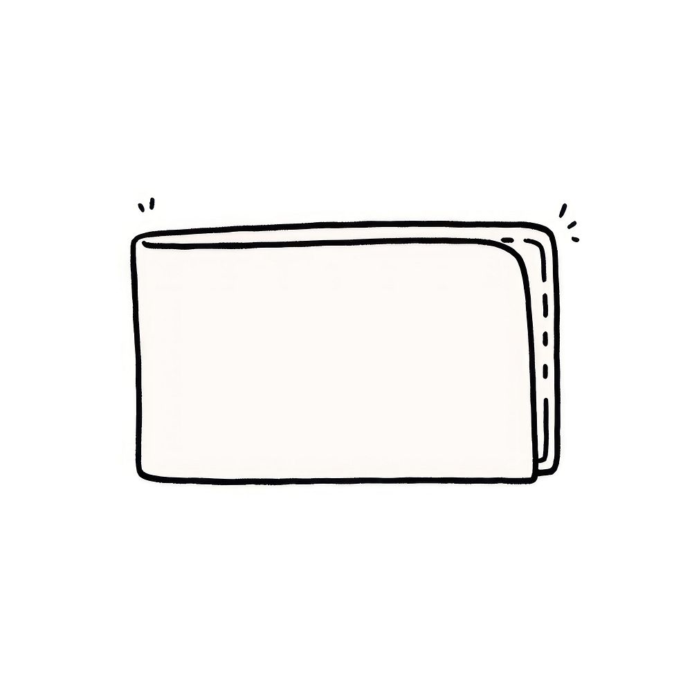 A leather wallet white line white background.