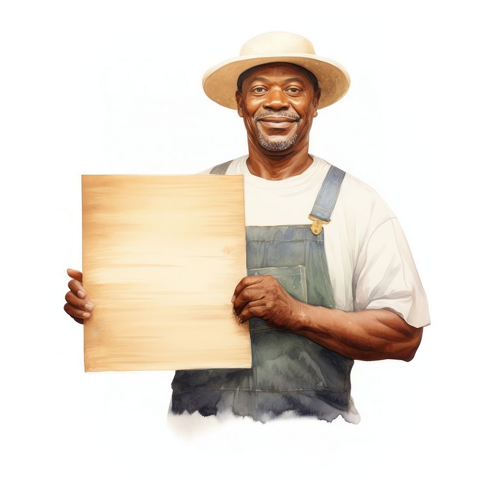 African american farmer portrait person wood.