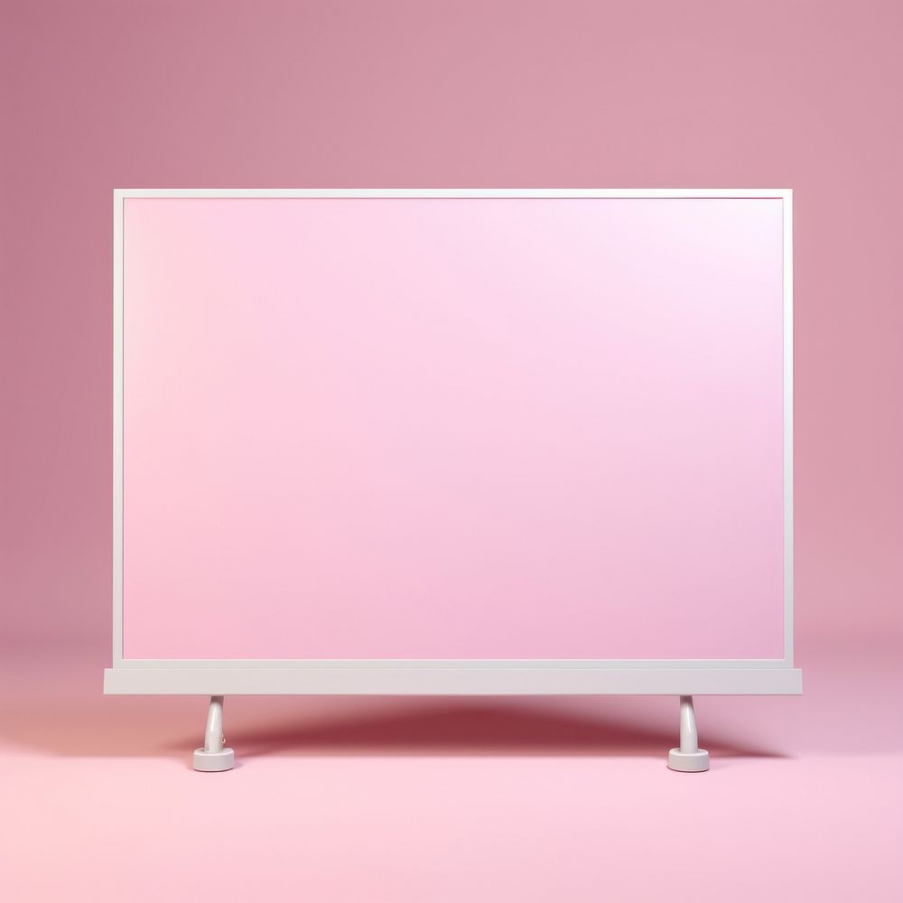 Blank billboard television absence pink.