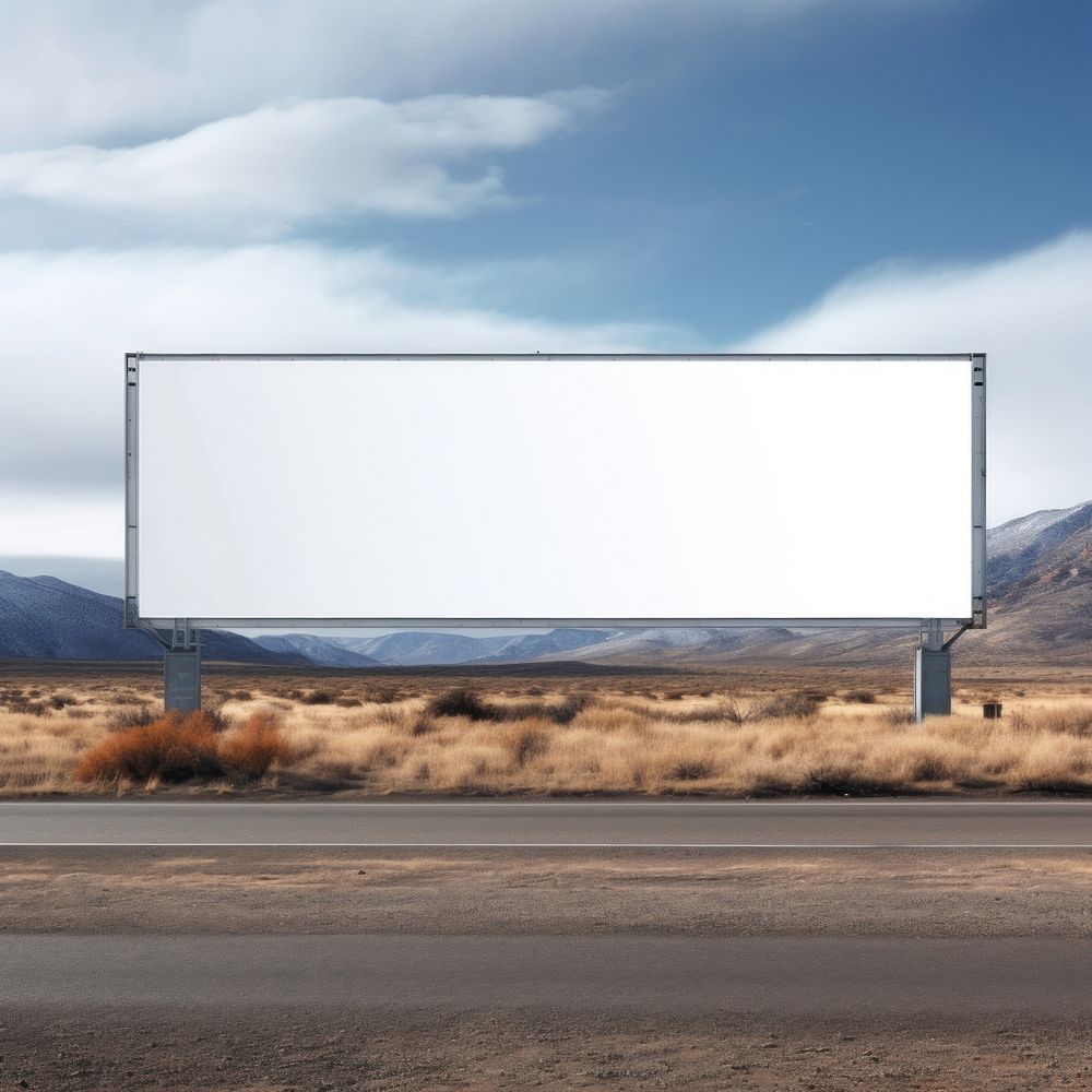 Blank billboard advertisement architecture landscape.