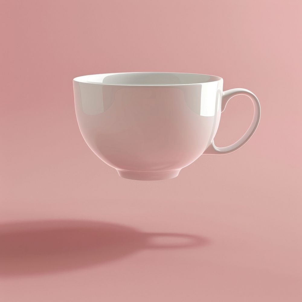 Tea cup mockup porcelain beverage pottery.