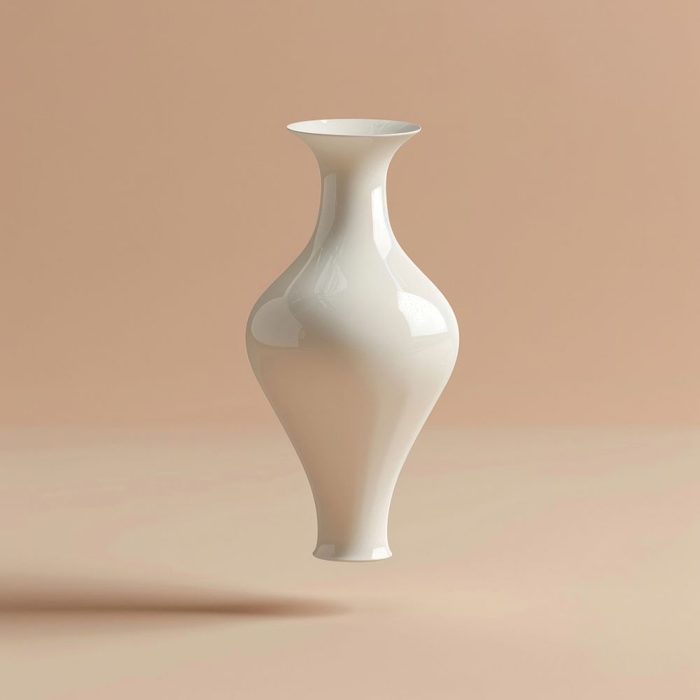 Vase mockup porcelain beverage pottery.