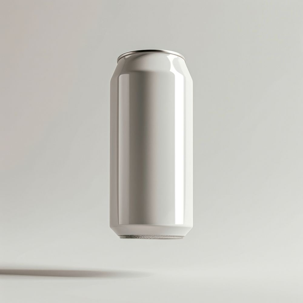 Blank wite can mockup tin bottle shaker.