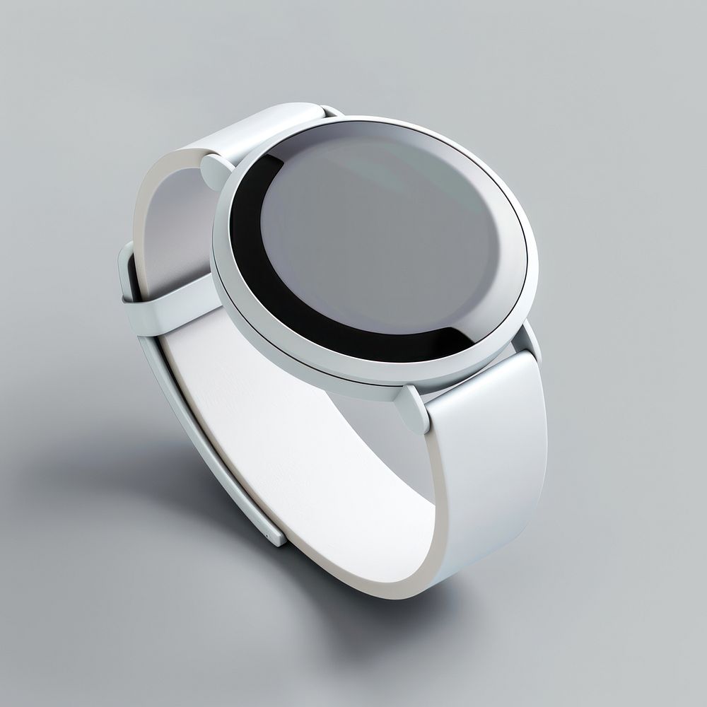 Blank wite smartwatch mockup accessories wristwatch accessory.
