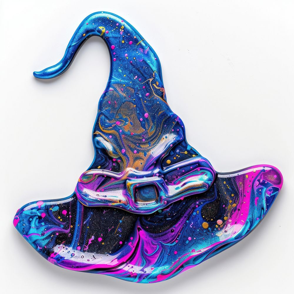 Acrylic pouring witch hat accessories accessory gemstone.