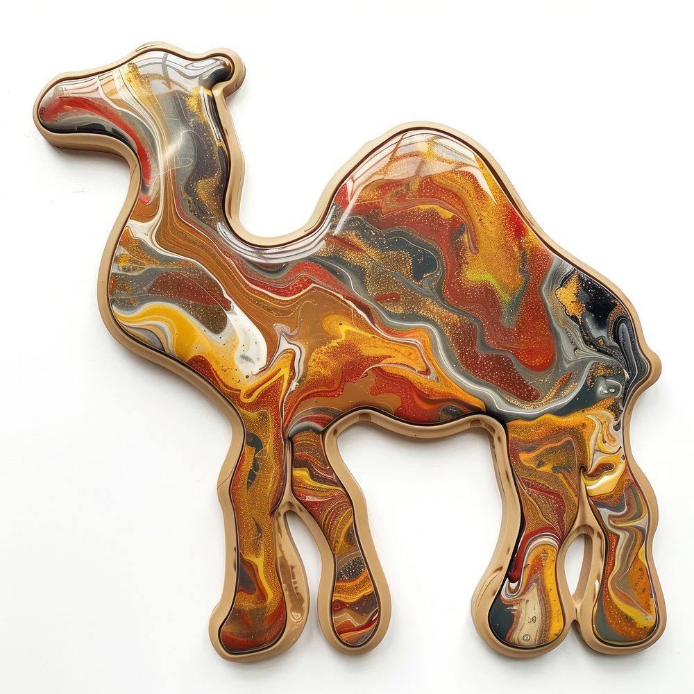 Acrylic pouring camel accessories accessory jewelry.