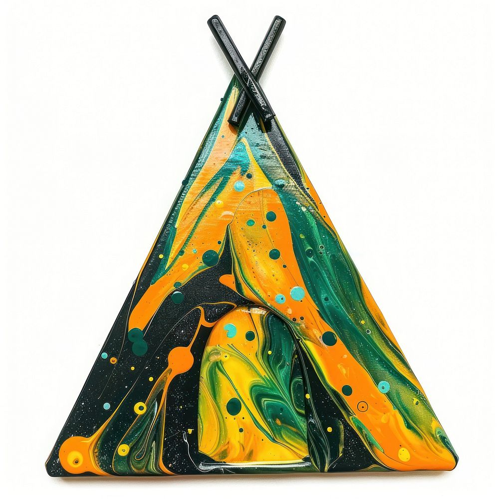 Acrylic pouring camping tent accessories accessory triangle.