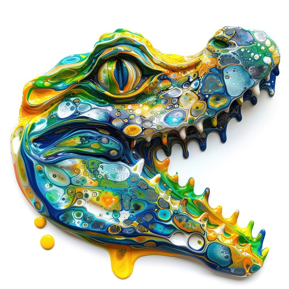 Acrylic pouring crocodile accessories accessory jewelry.