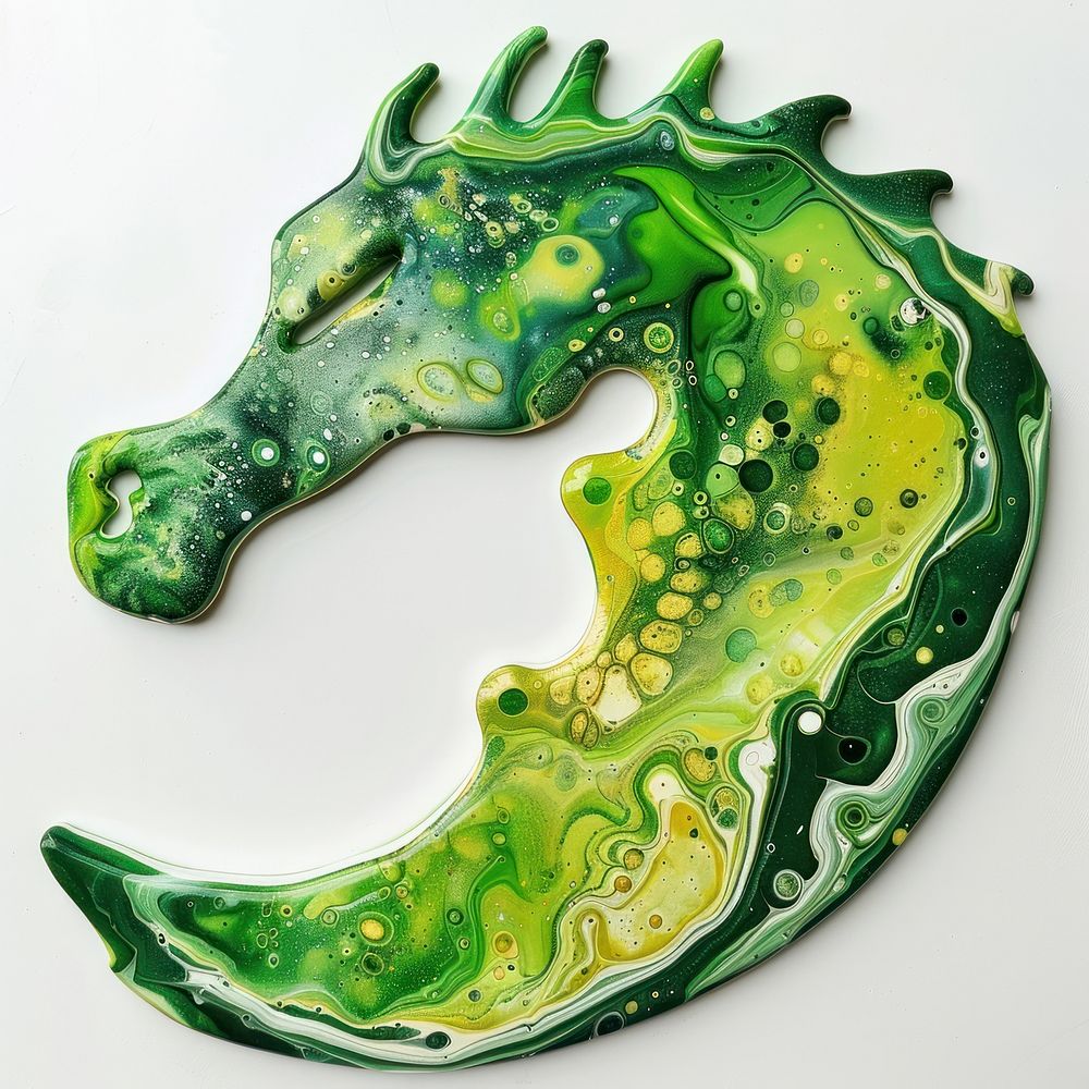 Acrylic pouring dragon accessories accessory gemstone.