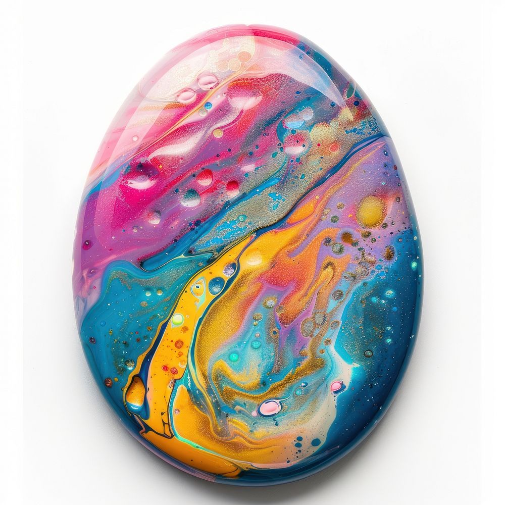 Acrylic pouring easter egg accessories accessory gemstone.