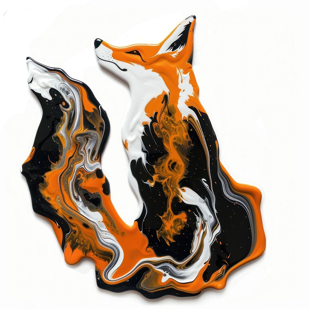 Acrylic pouring fox accessories accessory gemstone.