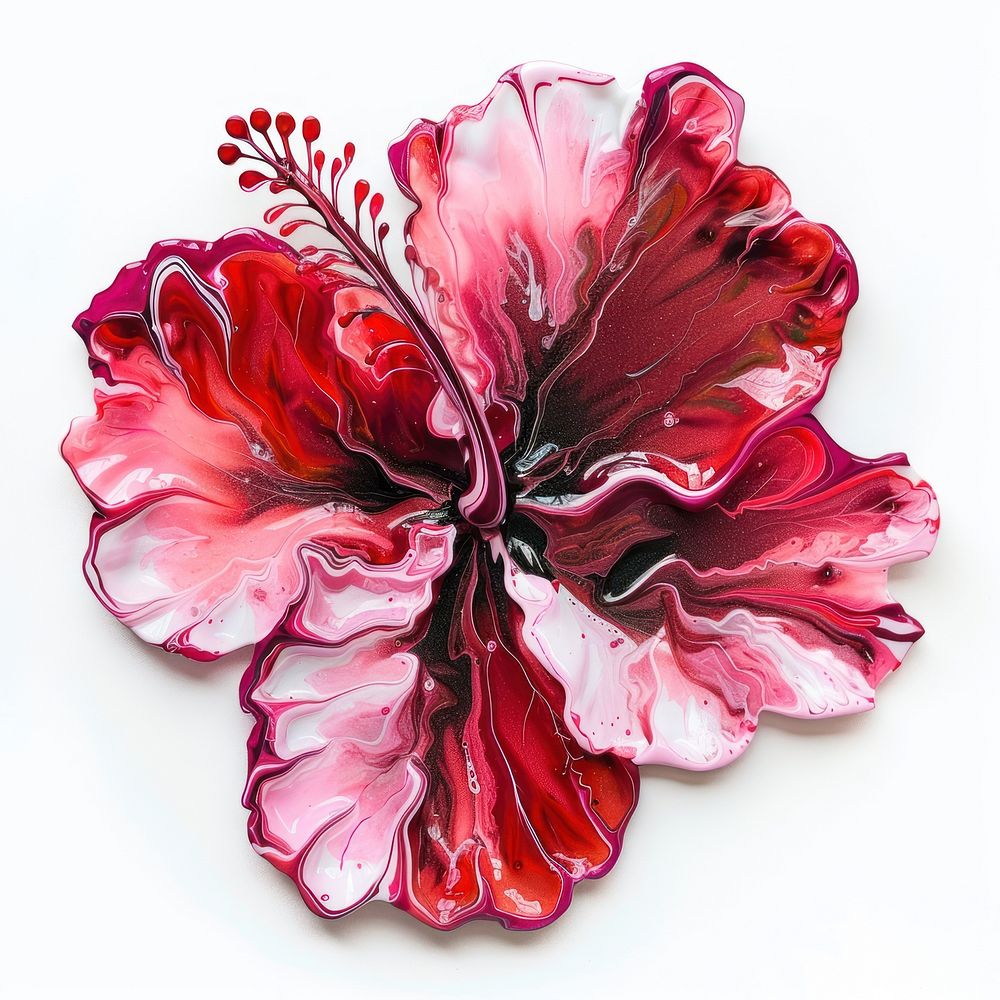 Acrylic pouring hibiscus accessories accessory blossom.