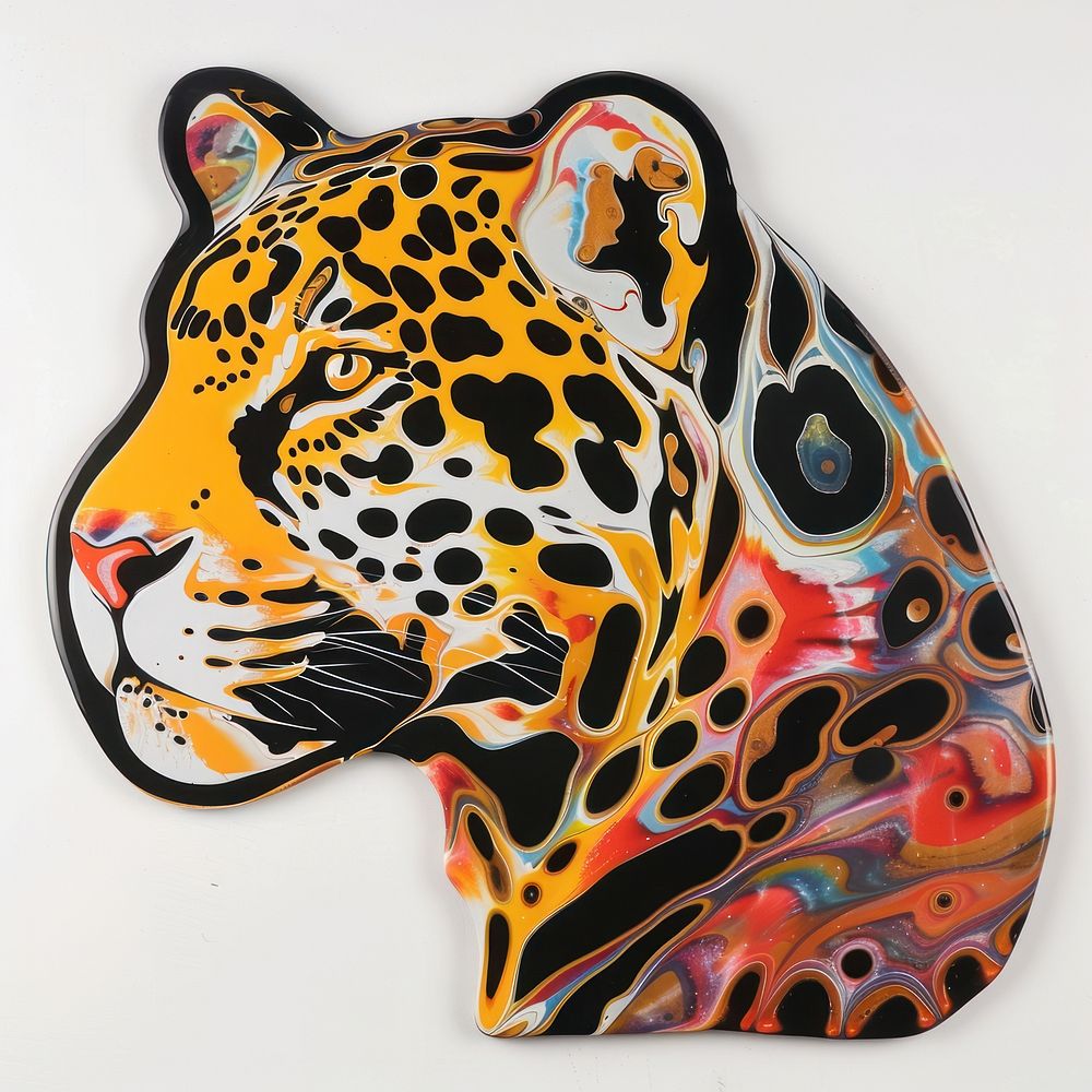 Acrylic pouring jaguar accessories accessory wildlife.