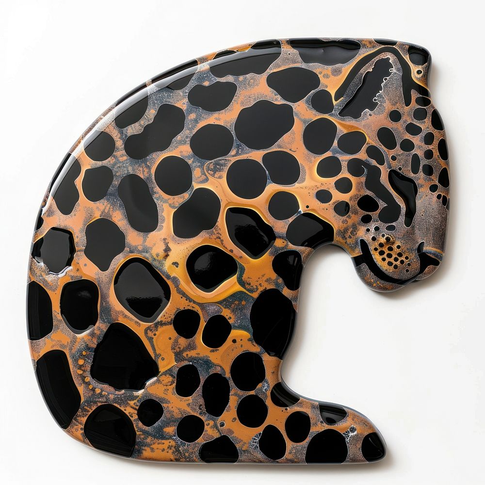 Acrylic pouring leopard accessories accessory jewelry.