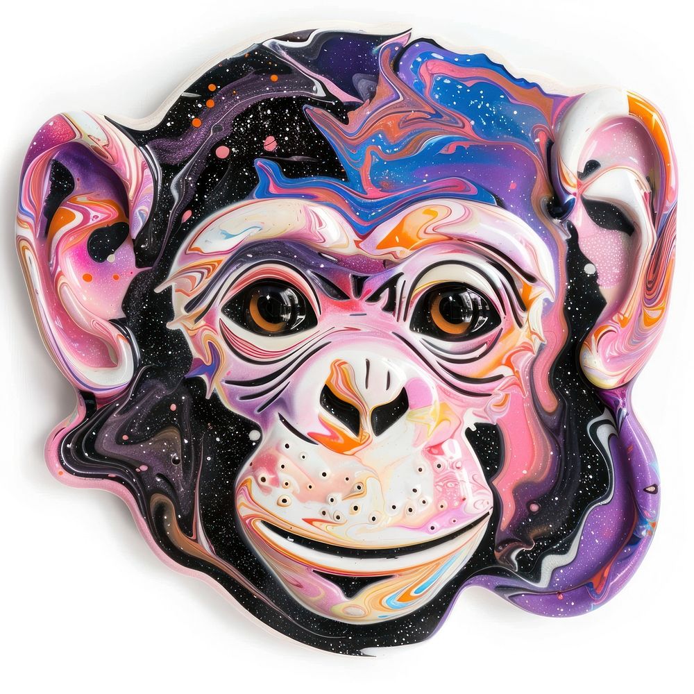 Acrylic pouring monkey accessories accessory jewelry.