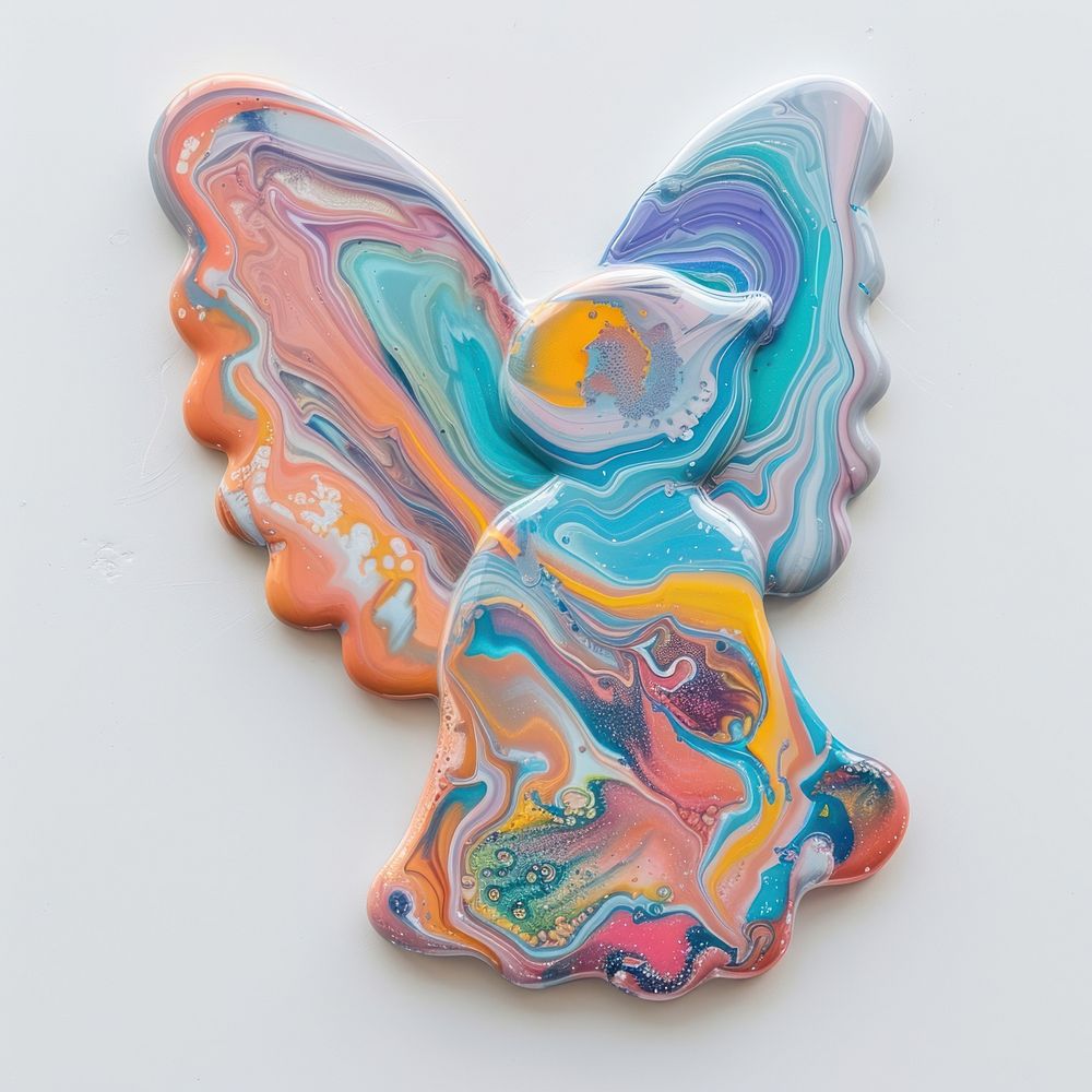 Acrylic pouring paint cherub confectionery accessories accessory.