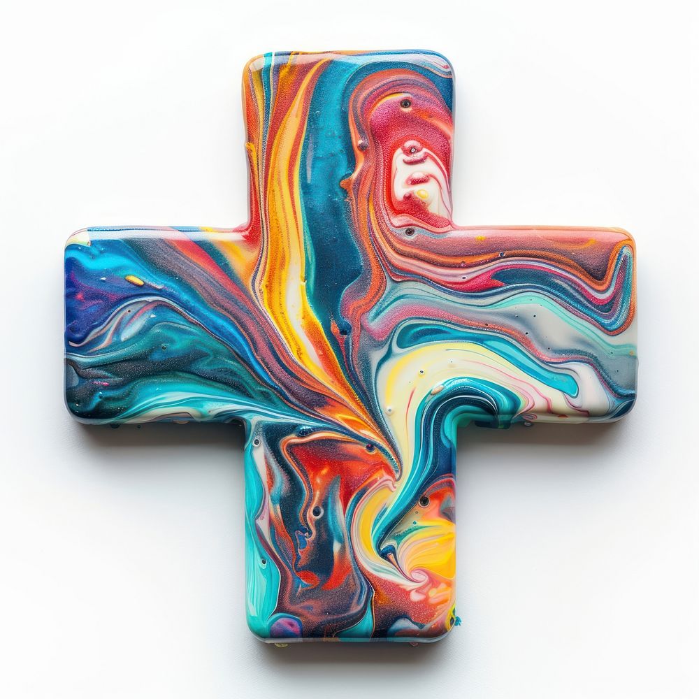 Acrylic pouring paint cross accessories accessory symbol.