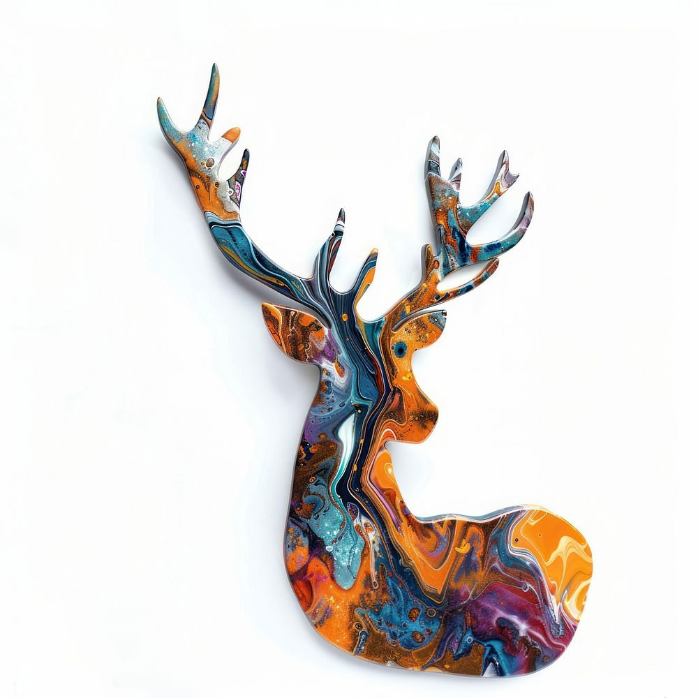 Acrylic pouring paint deer accessories accessory wildlife.