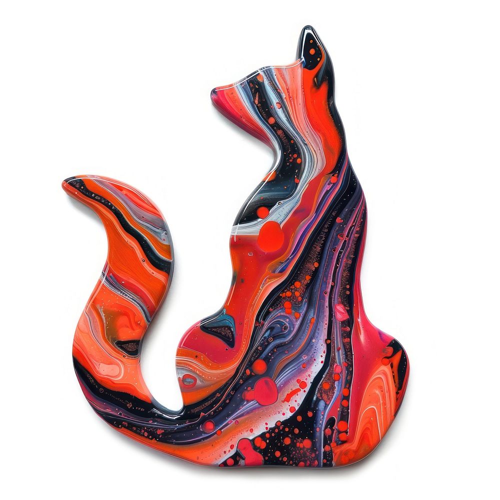 Acrylic pouring paint fox accessories accessory pottery.