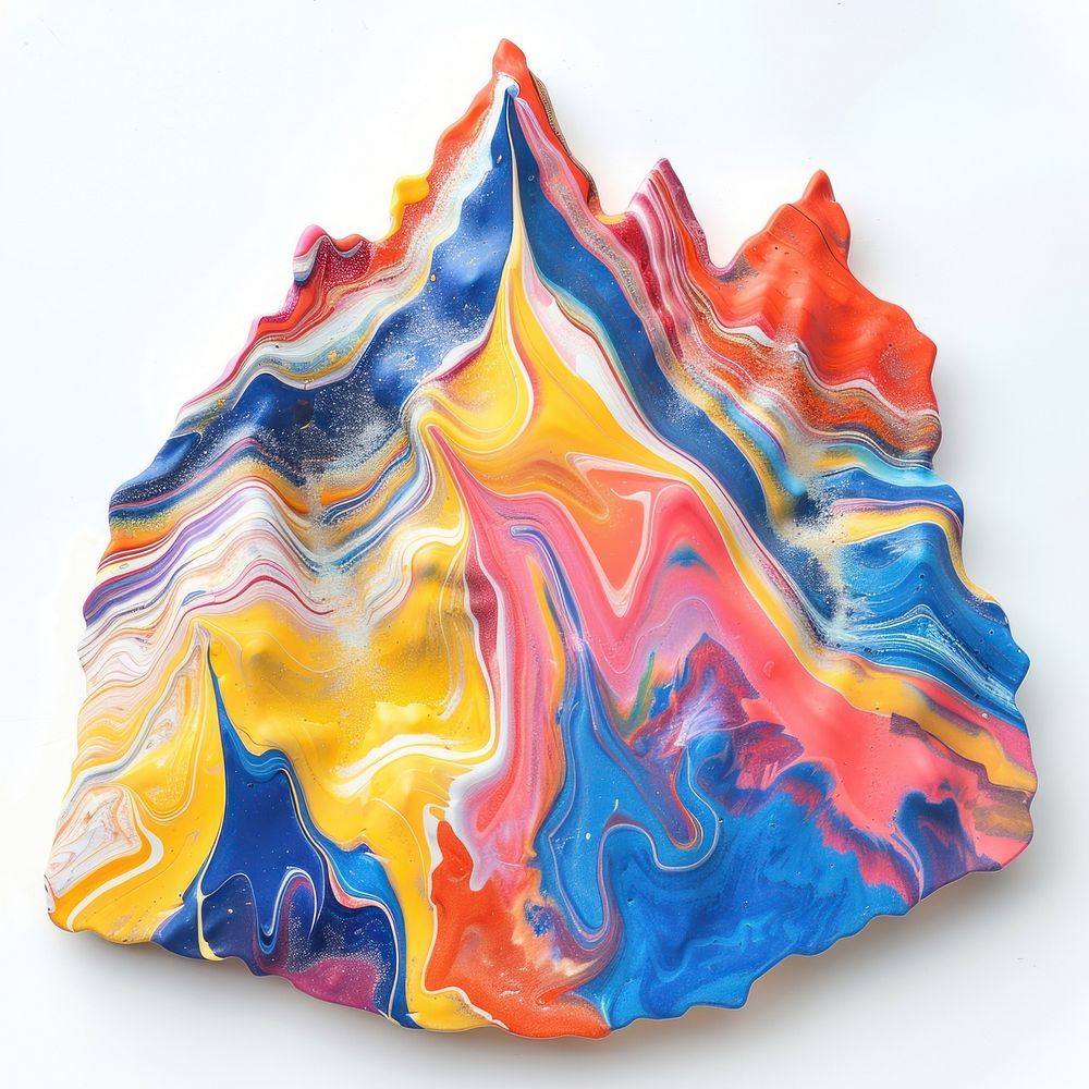 Acrylic pouring paint mountain accessories accessory gemstone.
