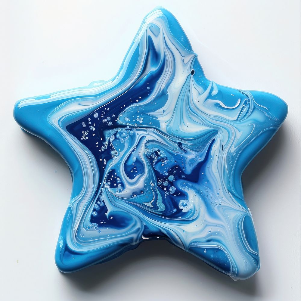 Acrylic pouring star accessories accessory turquoise.