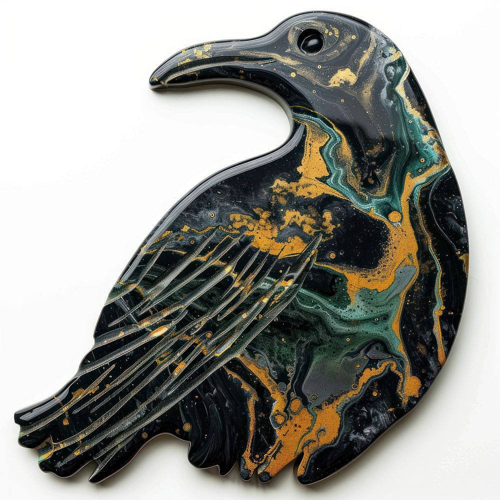 Acrylic pouring raven accessories accessory jewelry.