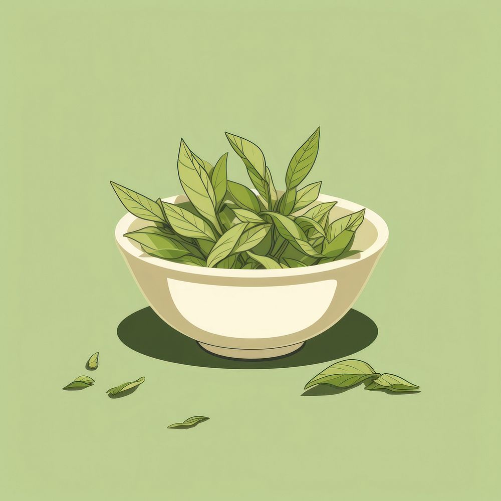 Tea leaves pottery herbal herbs.