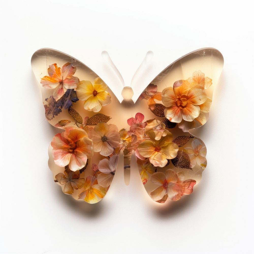 Flower resin butterfly shaped accessories chandelier accessory.